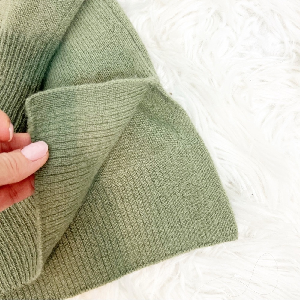 MAGASCHONI GREEN V-NECK LONG SLEEVE CASHMERE SWEATER WOMENS LARGE - Picture 5 of 5